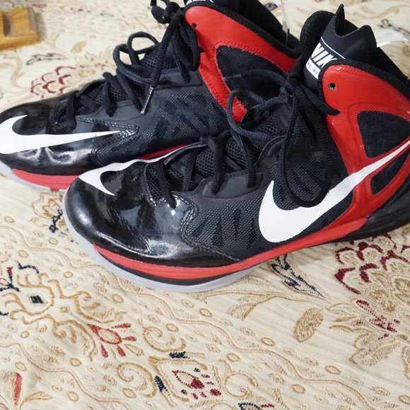 MEN'S NIKE PRIME HYPE DF Black Red White sz 8 EUC - Picture 5 of 8